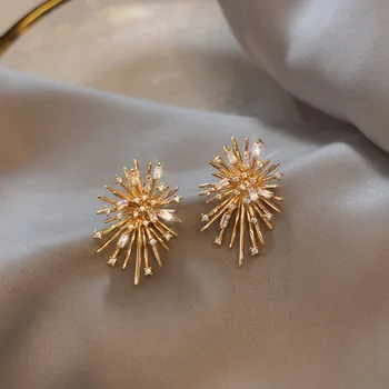 

Brilliant fireworks Fashion Stud Earrings Prevent Allergy exquisite High Quality Fashion Simple New Women elegant Tiny Ear Studs