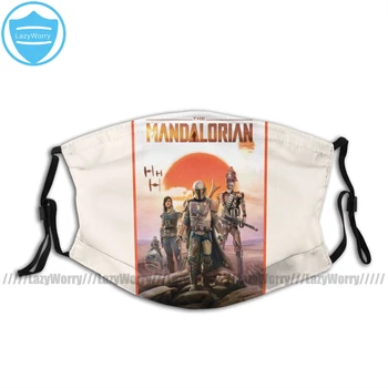 

Star Wars Mouth Face Mask The Mandalorian Desert Sunset Group Art Facial Mask Kawai Cool with 2 Filters for Adult