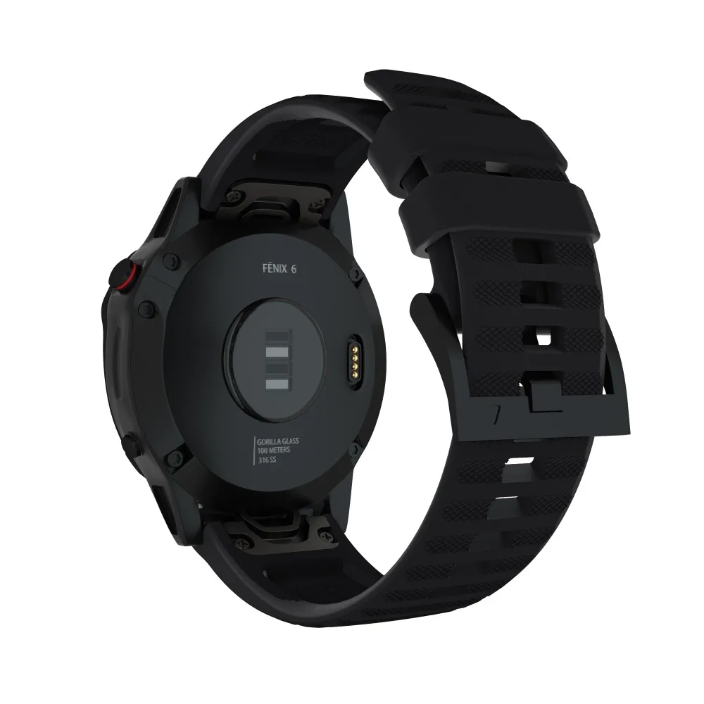 22 мм силиконовый ремешок для часов Ремешок для Garmin Fenix 6/6Pro/5/Forerunner 935 945 Смарт-часы браслет Спорт Correa для Instinct Band