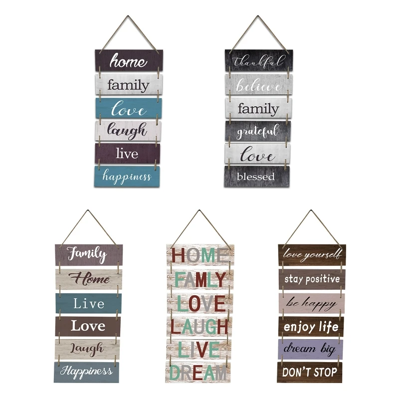 Wooden Farmhouse Sign Wall Art Decor Wood Signs Decorative Door Plaque for Home Garden Lawn Yard Decoration Rustic Hanging | Дом и сад