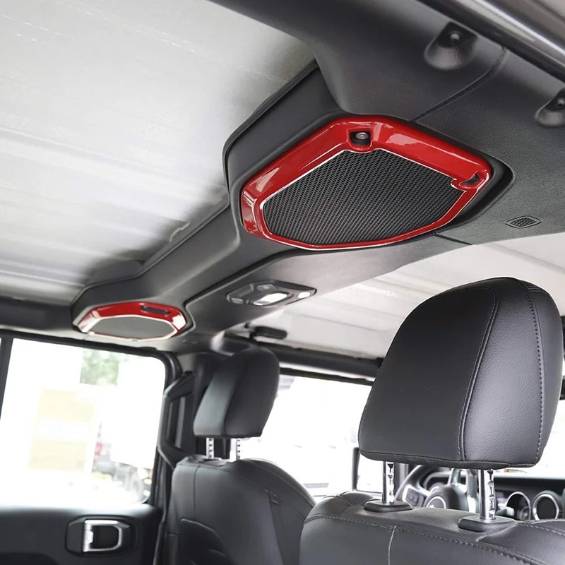 Красный для Jeep Wrangler JL Топ динамик аудио звук отделка