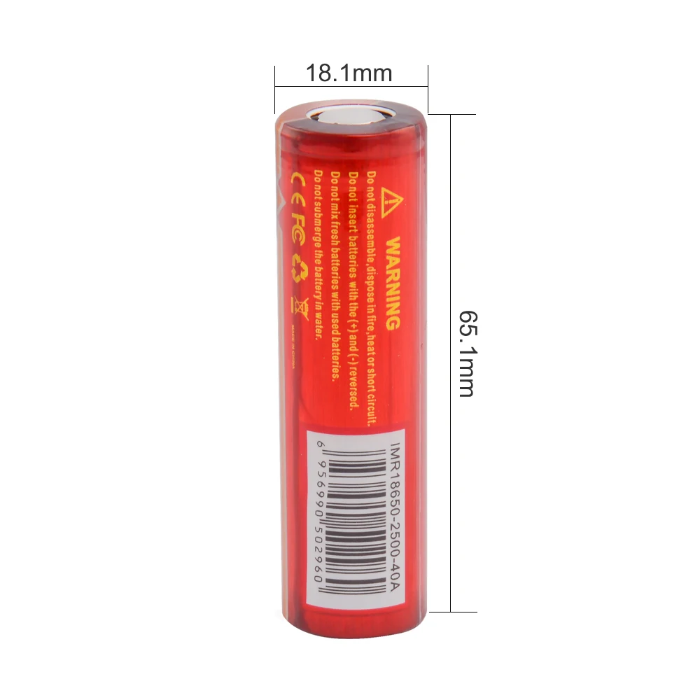 TrustFire IMR 18650 40A 3 7 V 2500mAh 9.25Wh перезаряжаемая литий ионная батарея литиевые батареи с