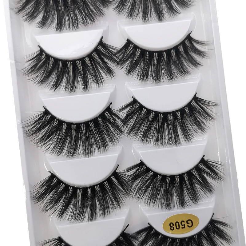 

5 pairs/1box thick false eyelashes make up mink eyelashes false lashes professional dramatic mink lashes for makeup cilios 3d