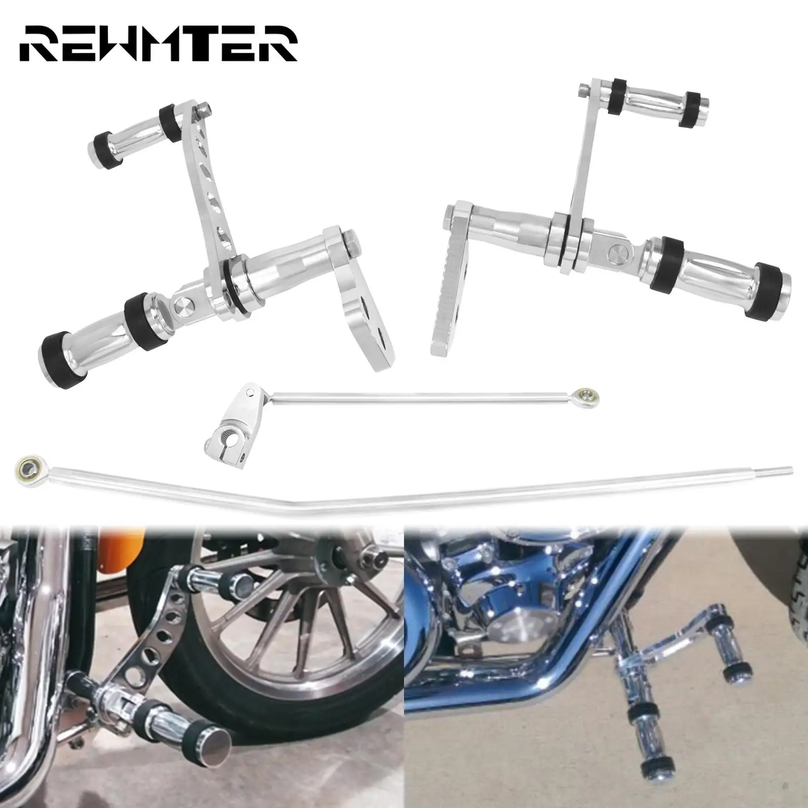 MotorcycleChromeBilletAluminumForwardControlsKitsSetForHarley