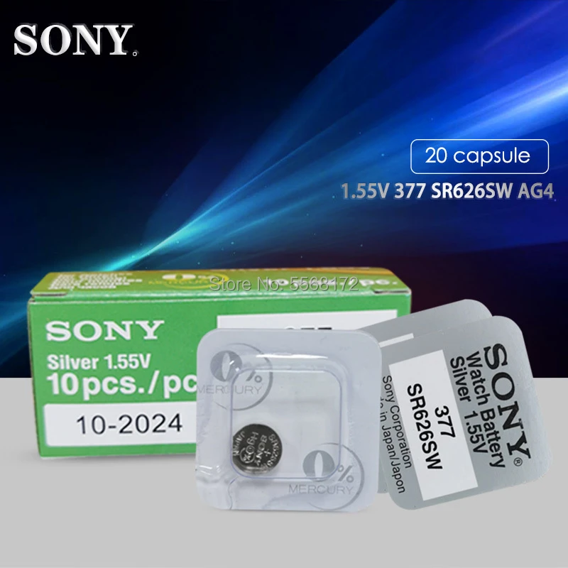 Voor Sony Horloge Batterij 1.55V AG4 377A 377 LR626 SR626SW SR66 Knoopcel Batterijen Single Grain Verpakking made Japan|Knoopcelbatterijen| - AliExpress