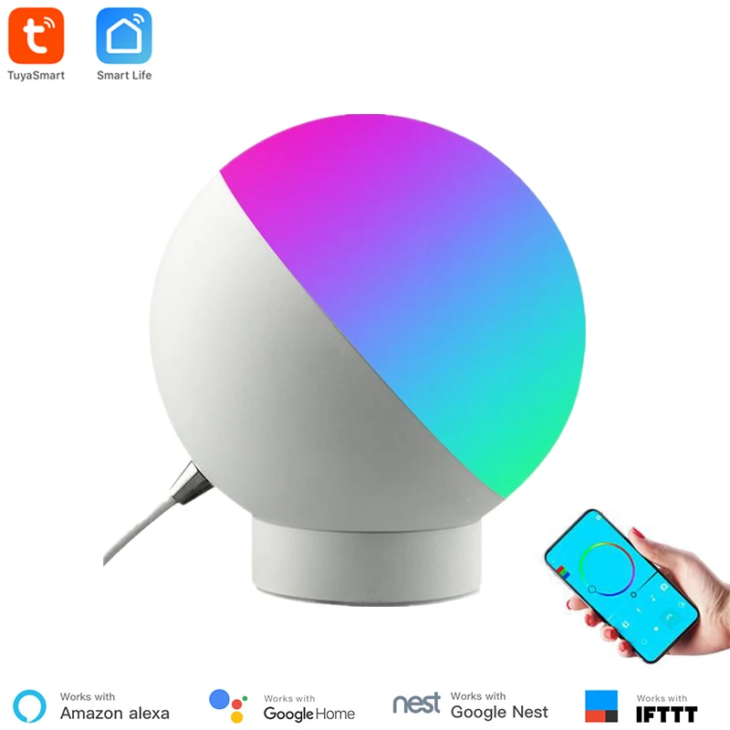 Lampe De Table Connectée Tuya, Wi-fi, Commande Sans Fil, Colorée, Intensité  Variable, Luminaire De Bureau, Commande Vocale Via Alexa Et Google Home -  Automatisation Modules - AliExpress