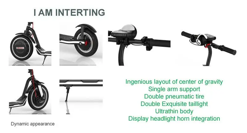 Daibot Electric Scooter Foldable Two Wheels Electric Scooters 16 Inch 350W 36V Scooter Electric Off Road BlackRed For Adults (5)