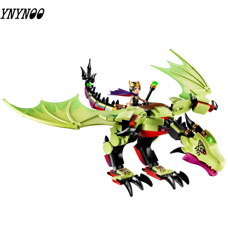 Дешево 10695 legoinglys друг девочка эльфы Гоблин король злой Дракон строительные блоки кирпичи игрушки модель совместима 41183 подарок для детей