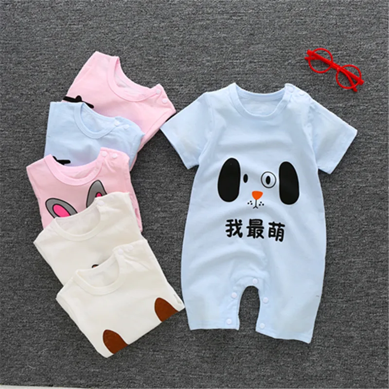 

Newborns Summer Month-0 Clothes Baby 3 Summer Thin Casual Unisex Pure Cotton MY DAD'S Super Handsome Onesie