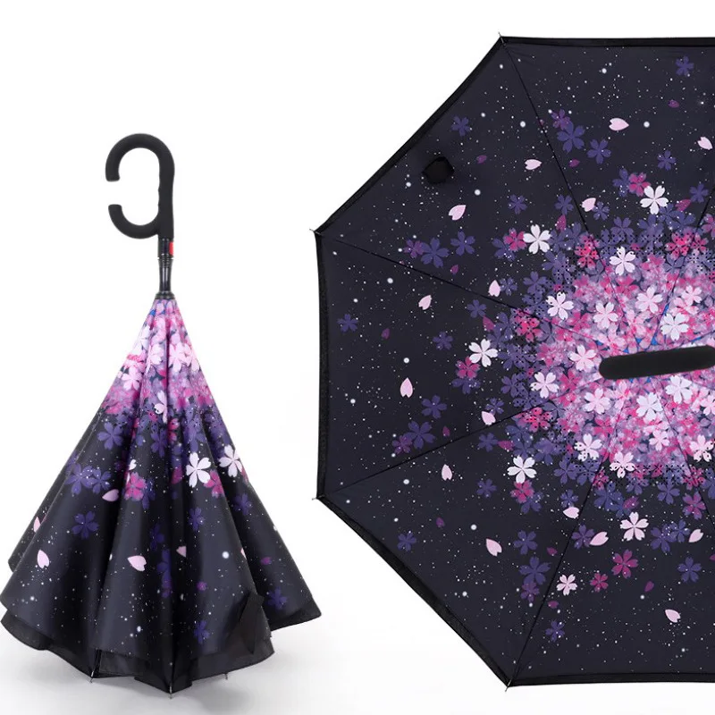 

Reverse Umbrella Inverted Anti UV Umbrella Man Umbrellas C Handle Windproof Women Sun and Rain invertido Paraguas Parapluie