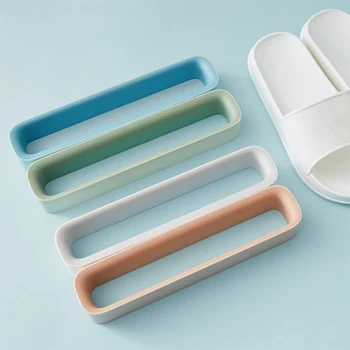 

4Pcs Wall-Mounted Sticky Hanging Shoe Hook Shelf Rack Shoes Holder Storage Hot Plastic Shoe Shelf Stand