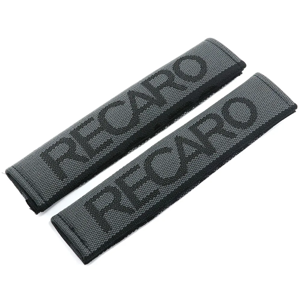 

JDM Style RECARO Hyper Fabric Seat Belt Cover Shoulder Strap Pads Harness Pad for for Universal Car Seat Belt
