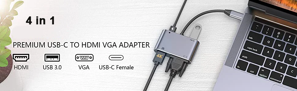 tipo c para Daul Adaptador para Macbook Hdmi-compatível com 4k pd Hub Nintendo Samsung s9 Dex Huawei P20 Xioami 10 tv Vga Usb c 3.0 87w 12 High Quality Computador e Escritório