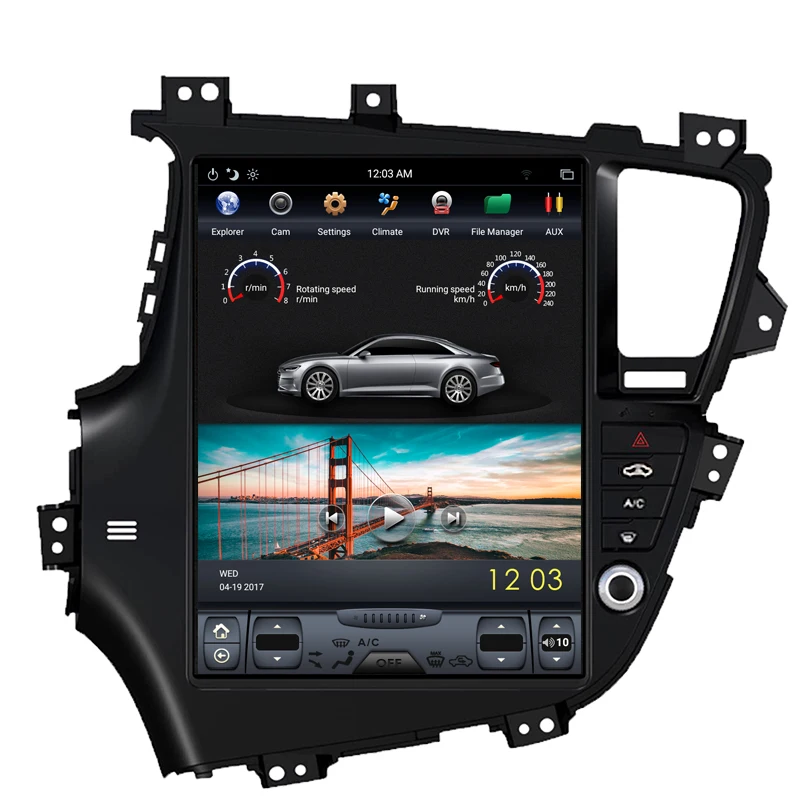 Clearance NAVITOPIA 12.1inch Vertical Screen Tesla Android 7.1 Car GPS Navigation for Kia K5 2011 2012 2013-2015 Car DVD Multimedia Player 3