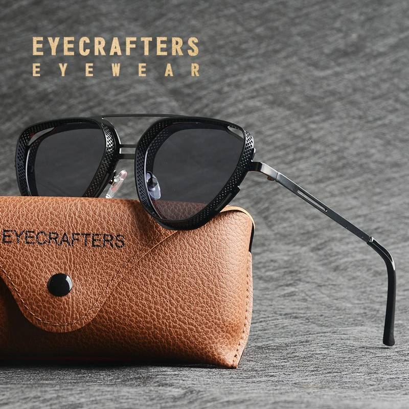 

Новинка 2022, солнцезащитные очки в стиле стимпанк, мужские и женские модные металлические очки, брендовые дизайнерские Винтажные Солнцезащитные очки высокого качества UV400