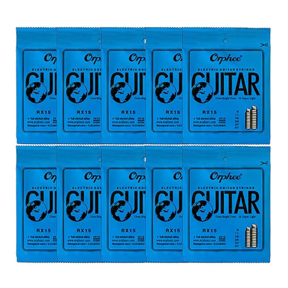 

Струны Orphee RX15 для электрогитары, 10 комплектов