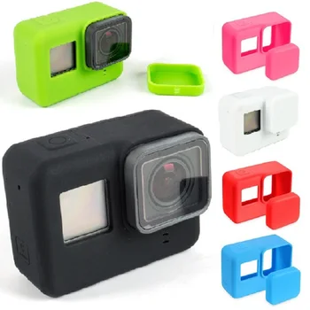 

For Go Pro Accessories Action Camera Case Protective Silicone Case Skin +Lens Cap Cover For GoPro Hero 5 6 7 Black Hero Camera