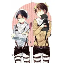 BL мужской японский аниме атака на Титанов Levi/Eren Throw Otaku Dakimakura подарки постельные принадлежности длинная подушка для объятий чехол 150x50 см