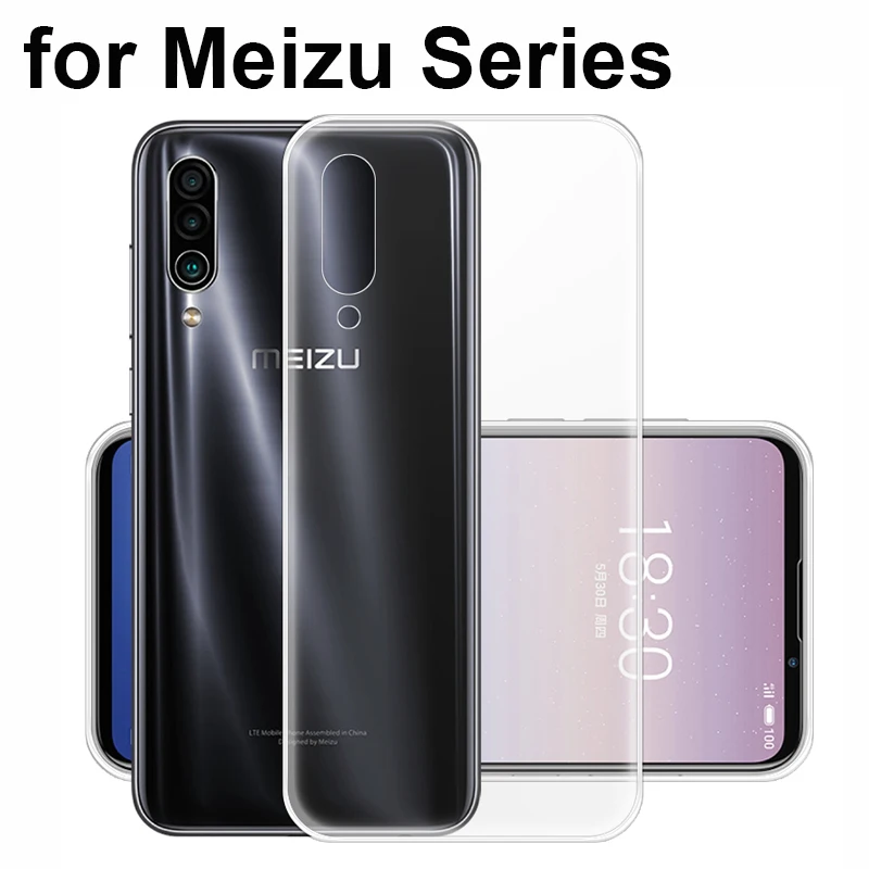 

for Meizu Note 9 M8 Note M6 Note M6S M5 Note M5S 16S 16 Plus 15 LiteSoft TPU Case Silicone Anti-Scratch Shockproof Cover Coque