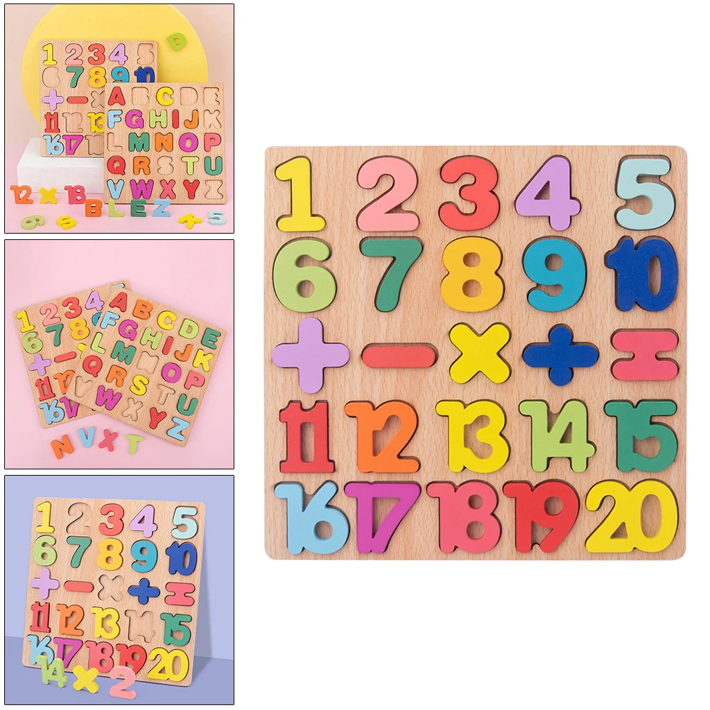 Colorful Wooden Number Puzzle Pre 