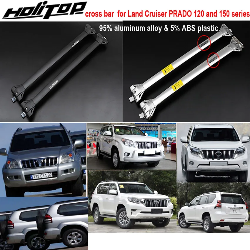 

Thicken roof rack cross bar horizontal rail for Toyota Land Cruiser PRADO 120 and 150 series 2003-2020,newest design,load luggag