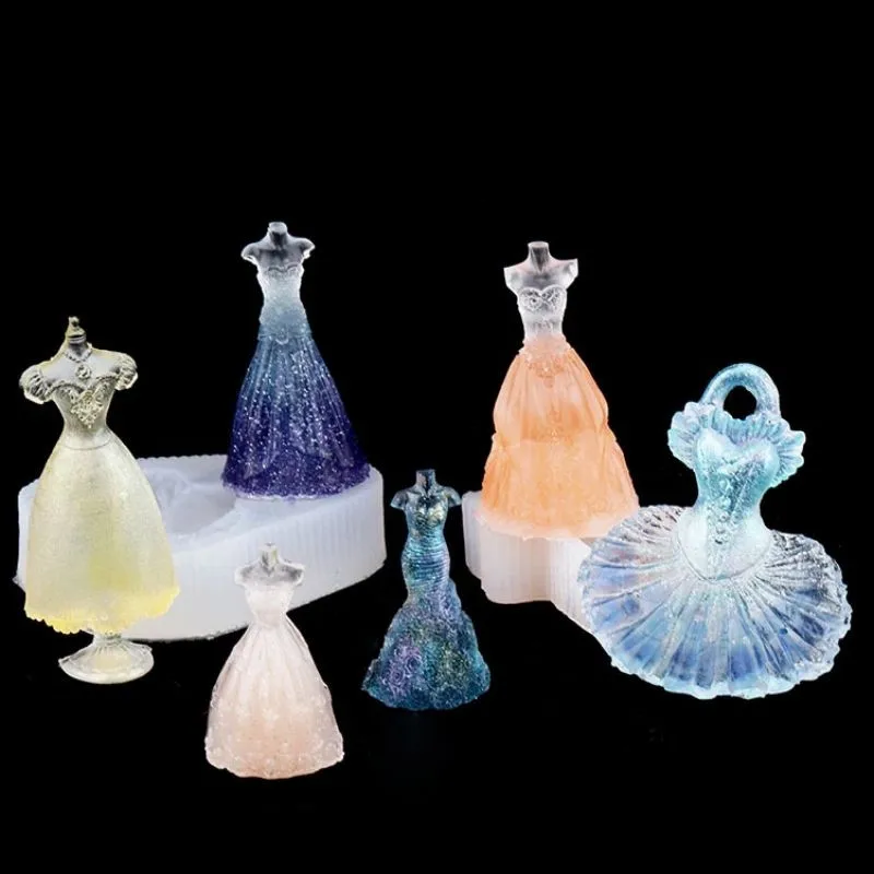 

1 Pc 3D Skirt Wedding Princess Dress Silicone Mold DIY Chocolate Decoration Baking Tools for Cakes Fondant Bride Dress Mold