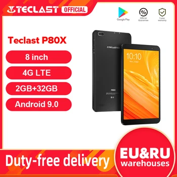 Teclast P80X 8 inch Tablet Android 9.0 4G Phablet SC9863A Octa Core 1280*800 IPS 2GB RAM 32GB ROM Tablet PC Dual Cameras GPS 1