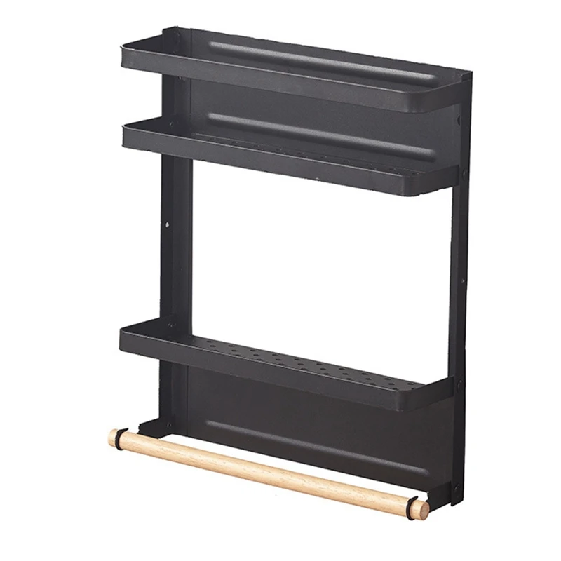 

Spice Storage Organizer Rack for Kitchen Shelf Magnetic Refrigerator Wall Mounted