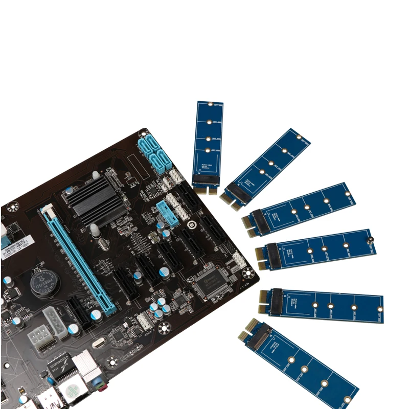 M.2 PCI Express 1X Riser PCI-E на M.2 NVME адаптер PCI-E 3,0X1 Преобразование карты M Соединитель в форме ключа поддерживает 2230 2242 2260 2280 SSD