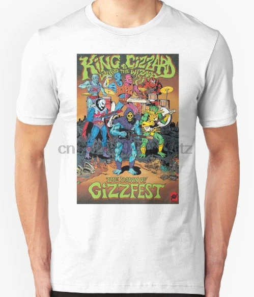 Футболка KING GIZZARD AND THE WIZARD ящерица психоделическая рок OZ GIZZFEST | Мужская одежда