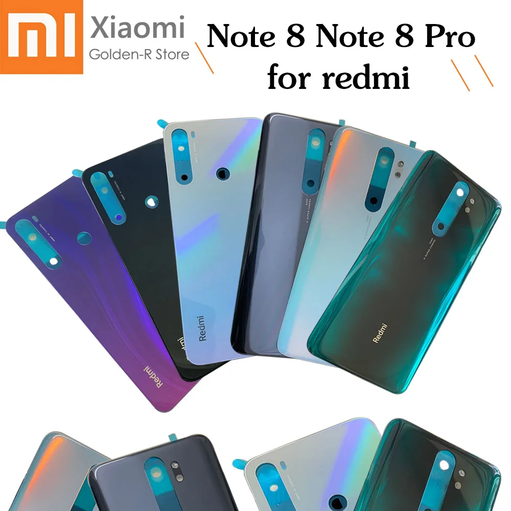 Новинка для Xiaomi Redmi note 8 крышка батареи Задняя стеклянная панель корпуса чехол pro