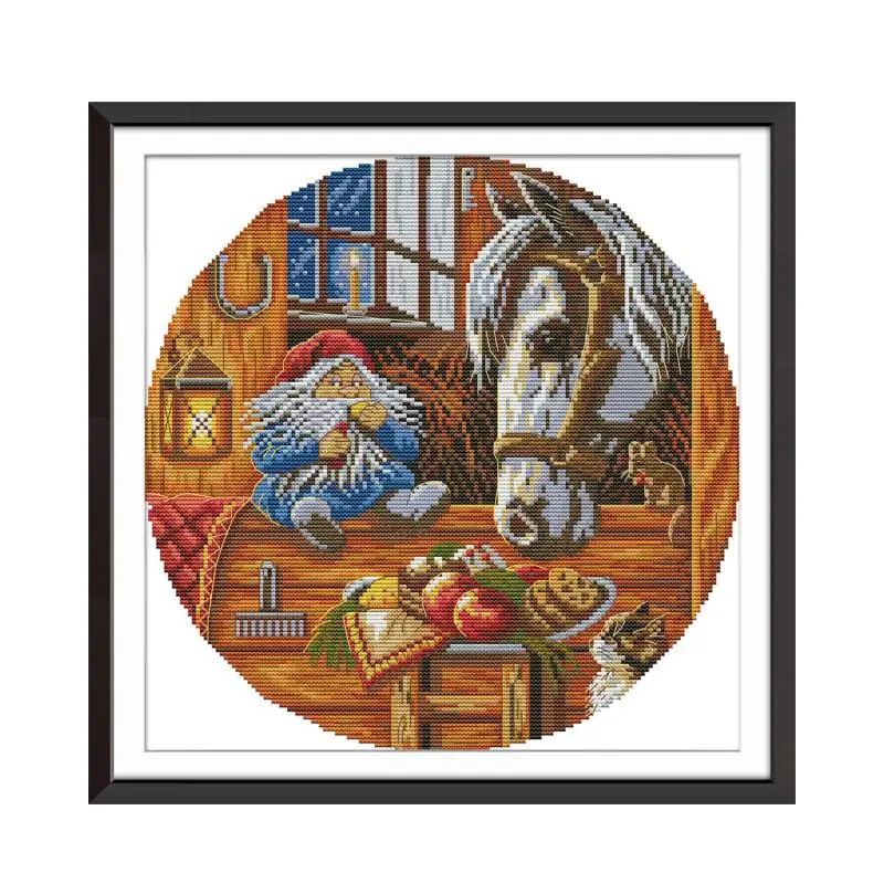 SNOW ANGEL COUNTED CROSS STITCH KIT 14 COUNT AIDA 26x26CM