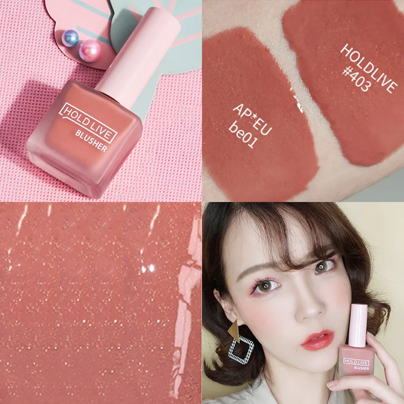 

Hold Live Monochrome Blush Juice Liquid Blusher Milk Tea Color Repair Capacity To Enhance The Color Rouge Cheek Face Contour