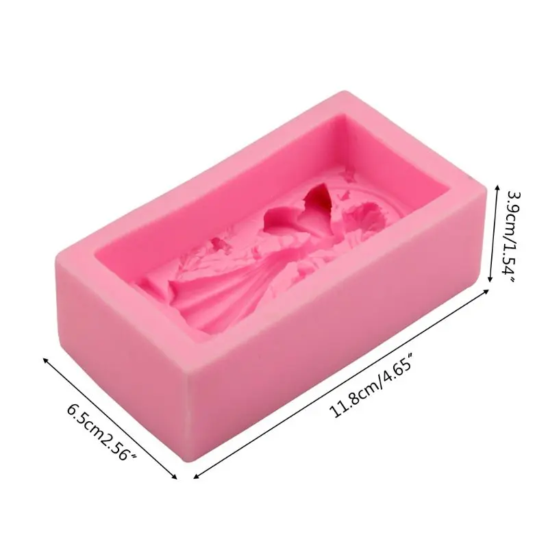 3D Ангел Девушка Силиконовые Мыло Плесень DIY глина свеча Делая Торт Помадка выпечки инструмент 72XF