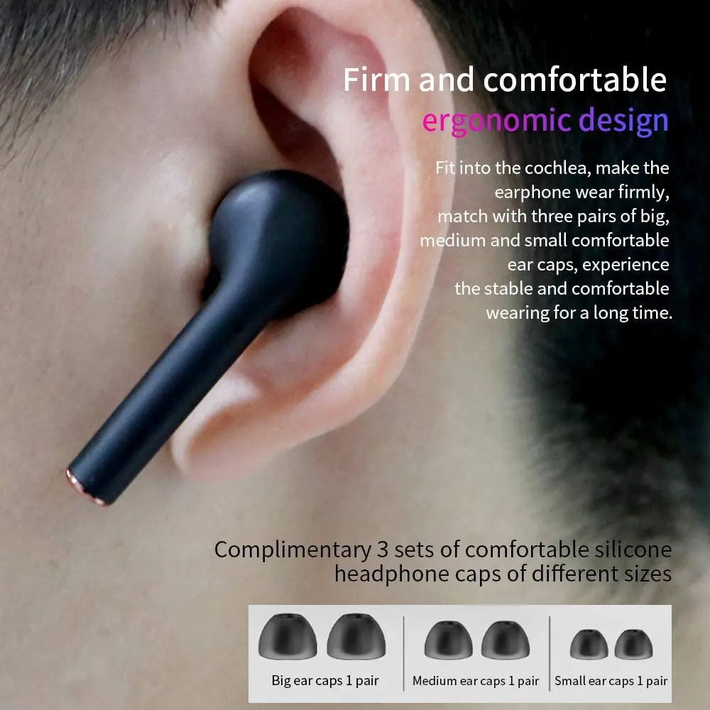 TWS Bluetooth 5 2 наушники беспроводные бас стерео светодиодный дисплей зарядный чехол