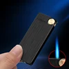 2022 Ultra-thin Metal Flint Lighters Gas Lighter Butane Turbo Jet Lighter Cigar Cigarettes Windproof Lighter Gadgets For Men ► Photo 1/6