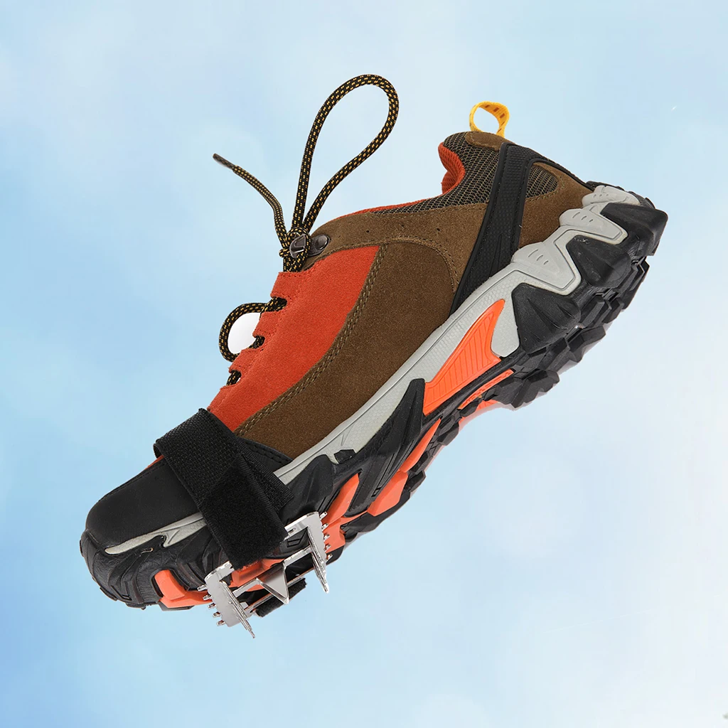 

1 Pair 10 Tooth Shoe Boot Covers Crampon Ice Snow Rainy Day Non-slip Gripper