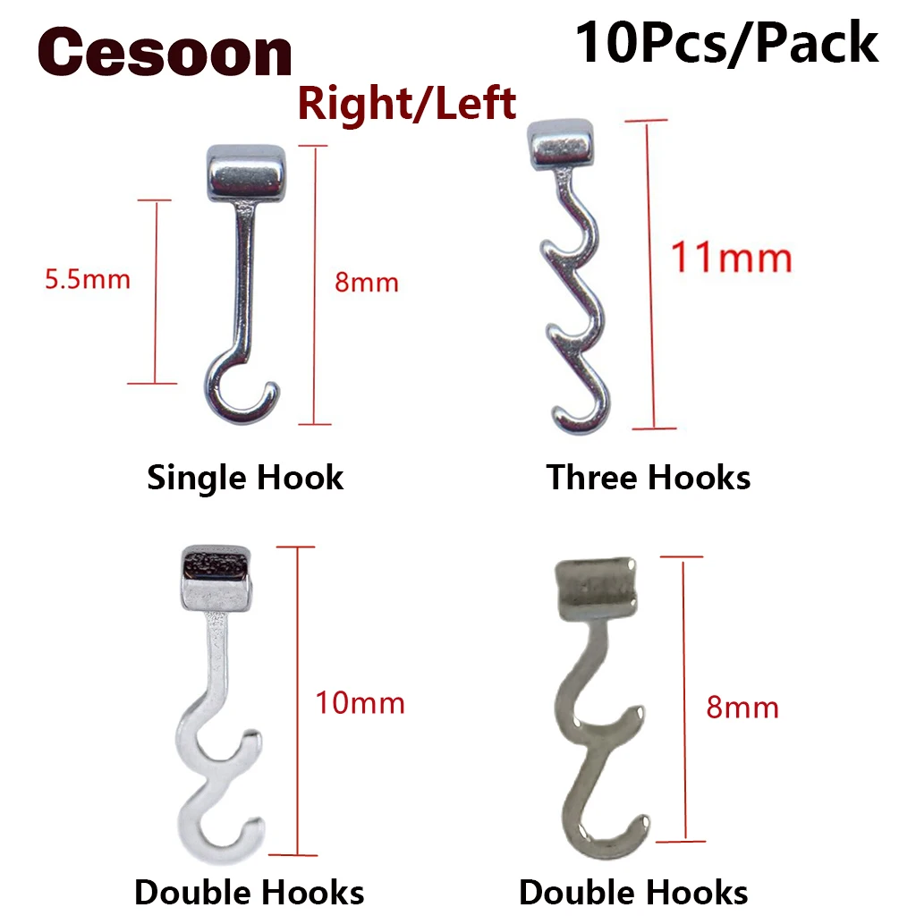 10Pcs/Pack Dental Orthodontic Crimpable Hooks Long Curved Hook Left Right Spiral Cross Extended Traction Dentist Ortho Materials | Красота и
