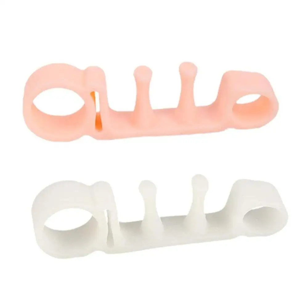 2 pcs/set Silicone Toe Separators Finger Toe Protector Thumb Valgus Bunion Corrector Straightener Pain Relief Foot Care Tool