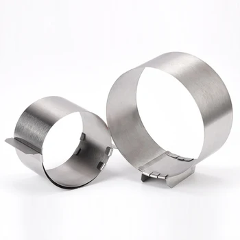 

1Pcs Stainless Steel Cake Mold Pastry Decoration Tool Adjustable 4 Inch Cake Cake Mold Small Round Mousse Ring Cake Baking Tools