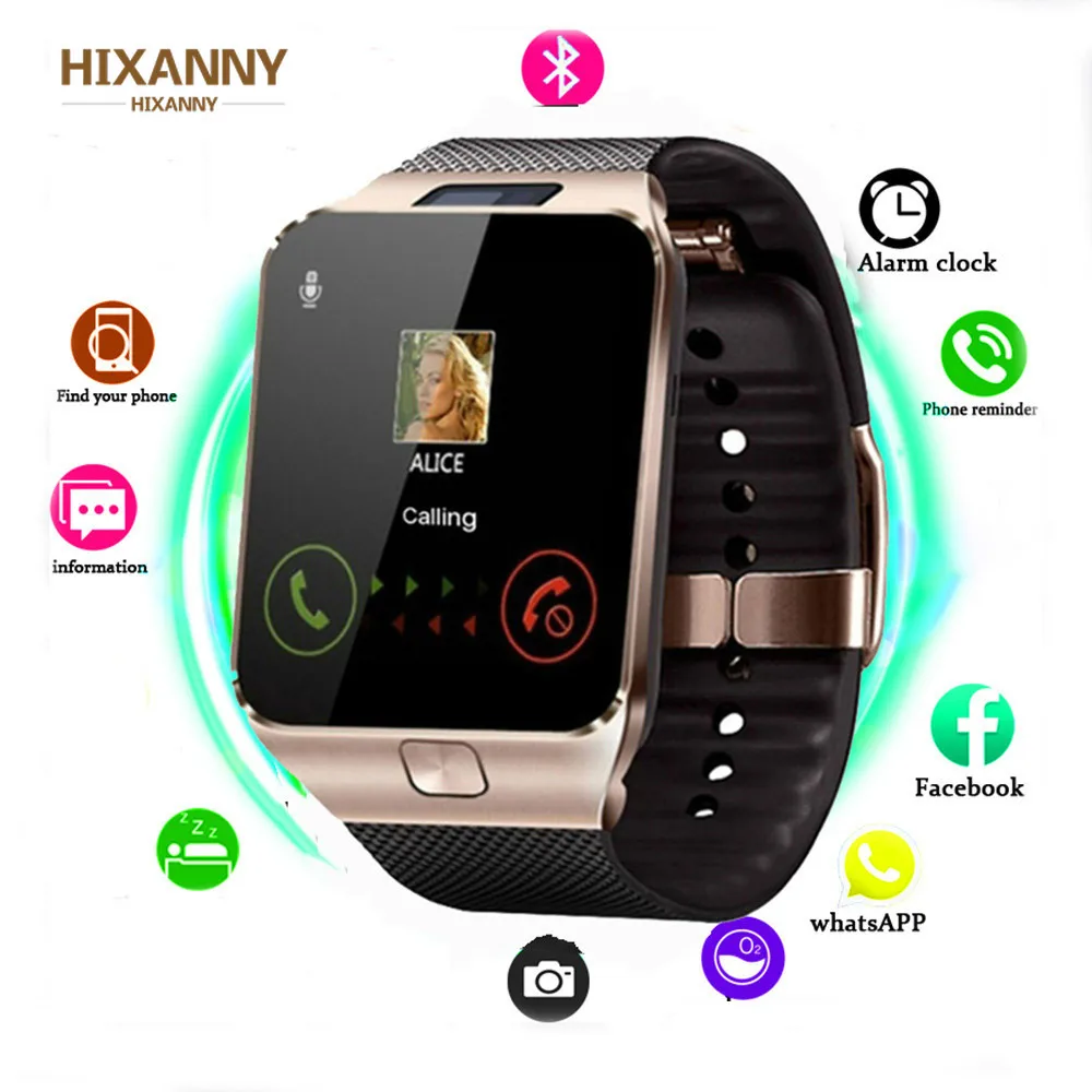 

2019 Smart Watch Dz09 Smart Clock Support Tf Sim Camera Men Women Sport Bluetooth Wristwatch For Samsung Huawei Android Phone