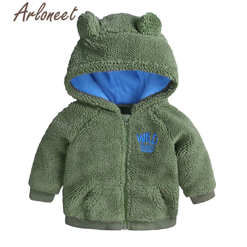 GN ARLONEET пальто с героями мультфильмов теплое зимнее плотное пальто для маленьких мальчиков верхняя одежда с капюшоном и медвежьими ушками г. Хлопковое пальто для новорожденных верхняя одежда для мальчиков - Цвет: GN