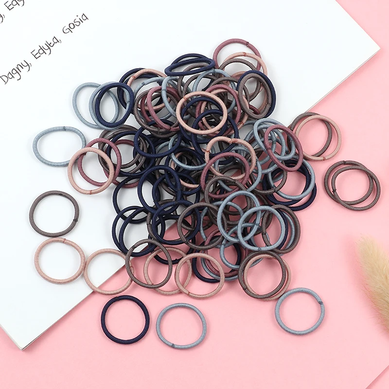 100PCS/Set Girls Colorful Hair Ring Children Ponytail Elastic rubber band hair band Hair Accessories girl Headband Headdress Set 100pcs baby girl elastic hair bands multicolor kids ponytail holder rubber bands children hair ring baby girl hair accessories