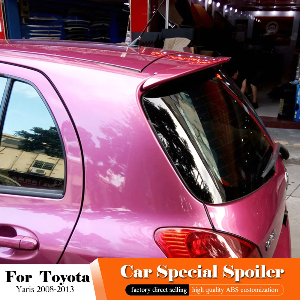 AITWATT черный спойлер для Toyota Yaris 2008 2013 неокрашенный АБС пластик|Спойлеры и крылья| |