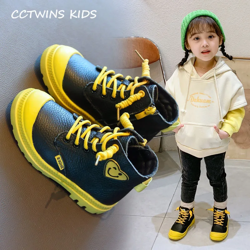 CCTWINS/детская обувь; коллекция года; Зимние Детские Модные Ботинки martin; обувь из натуральной кожи для маленьких девочек; черные короткие ботинки для мальчиков; MB150
