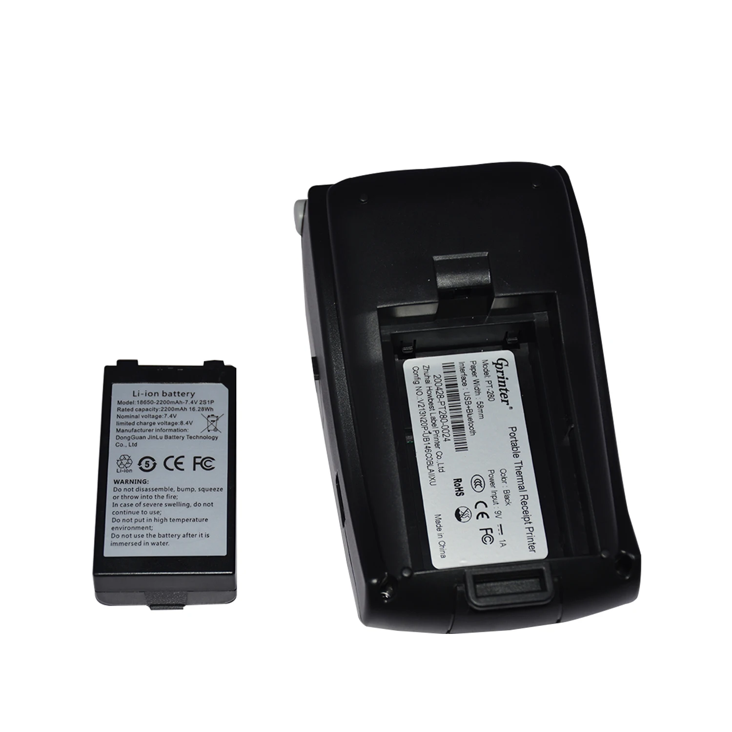 

Portable 2 Inch 58MM Mini Bluetooth Printer Wireless Thermal Receipt Printer For Mobile Phone Window PT280