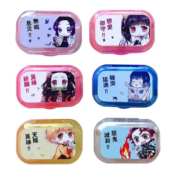

Anime Demon Slayer For Lenses Container Contact Lens Cleaner Lens Travel Mirror Travel Kit Eyewear Cases