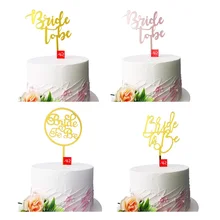5 Pcs Acryl Bruid Om Cake Toppers Cakecup Bridal Shower Wedding Decor Bachelorette Party Cake Decoratie