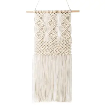 

TOP!-Handmade Macrame Wall Hanging Woven Tapestry Bohemian Apartment Studio Dorm Decorative Interior Wall Decor - Living Room Be