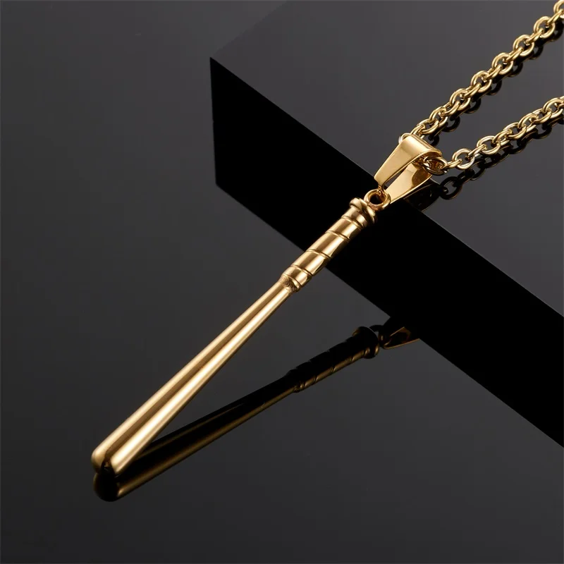 WAWFROK 2019 Sports Baseball Bat Pendant &amp Necklaces Men 316L Stainless Steel Charm Softball Pendants Chain Necklace | Украшения и